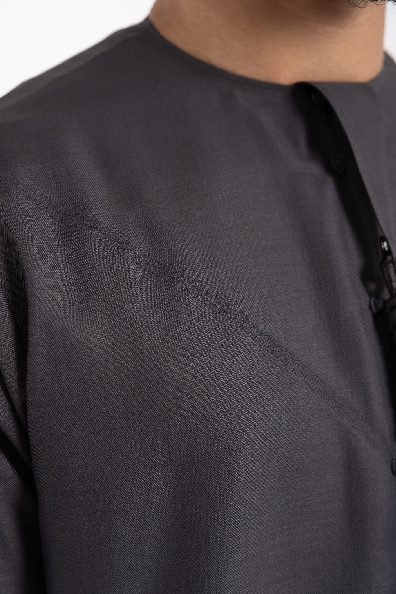 Emirati Thobe- Charcoal Grey