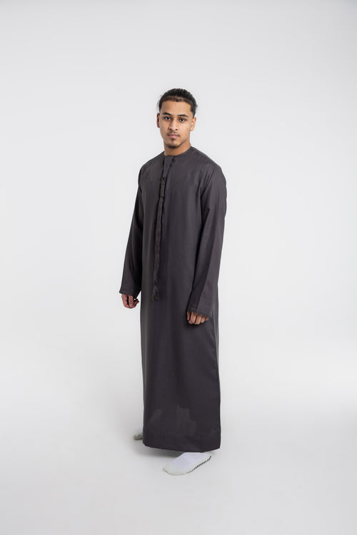 Emirati Thobe- Charcoal Grey